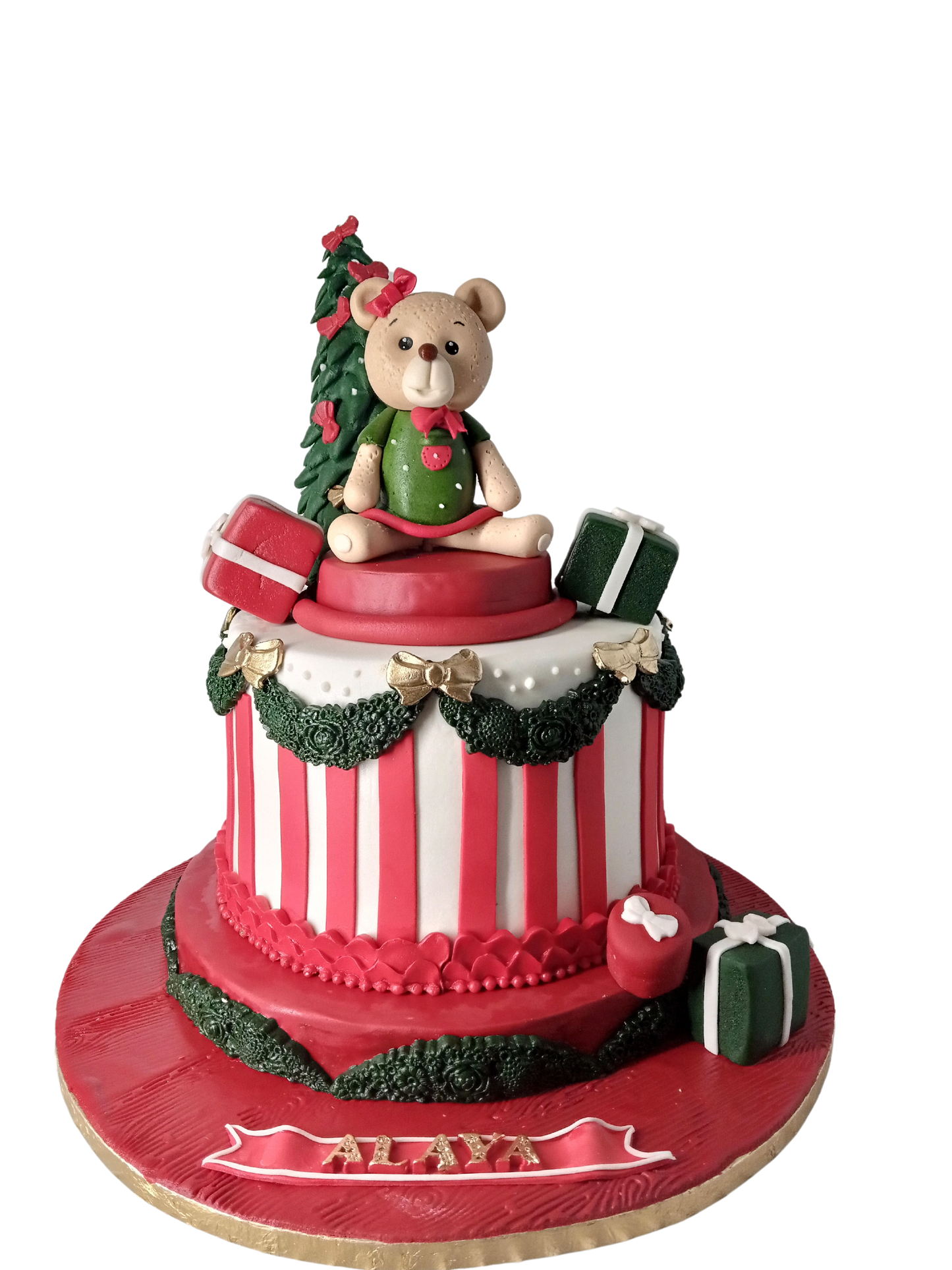 Festive Teddy Bear Cake