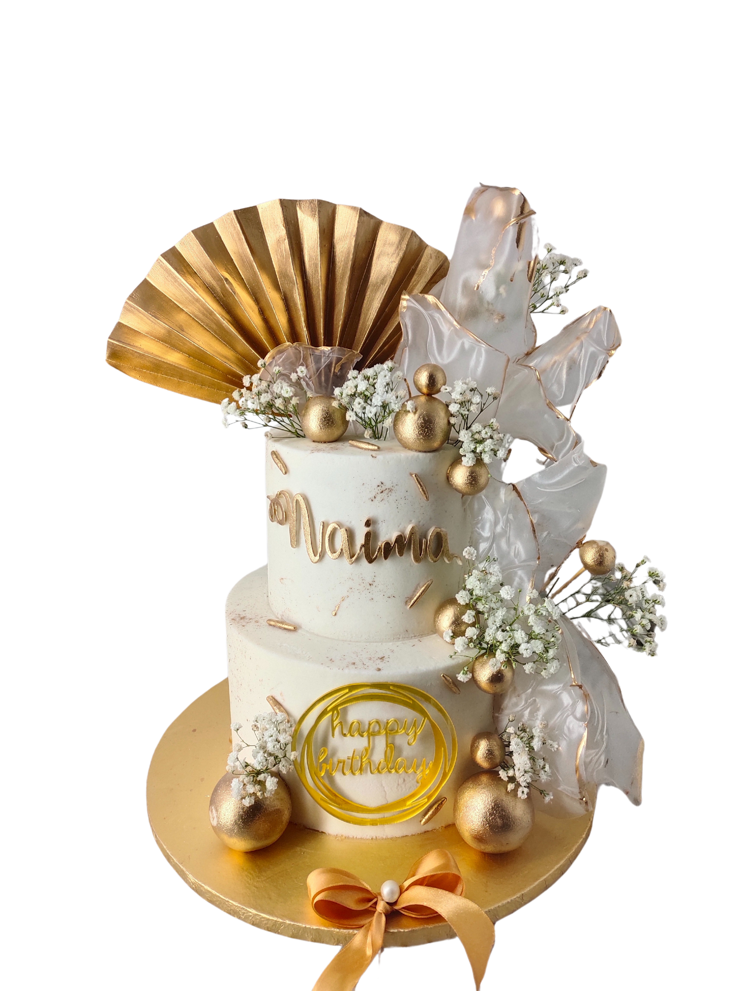 White & Gold Beauty Cake in Pakistan